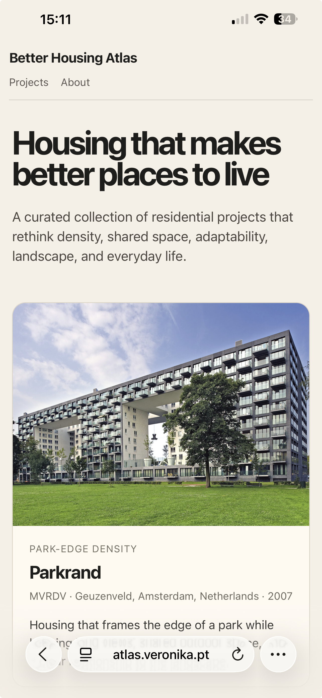 Atlas mobile homepage